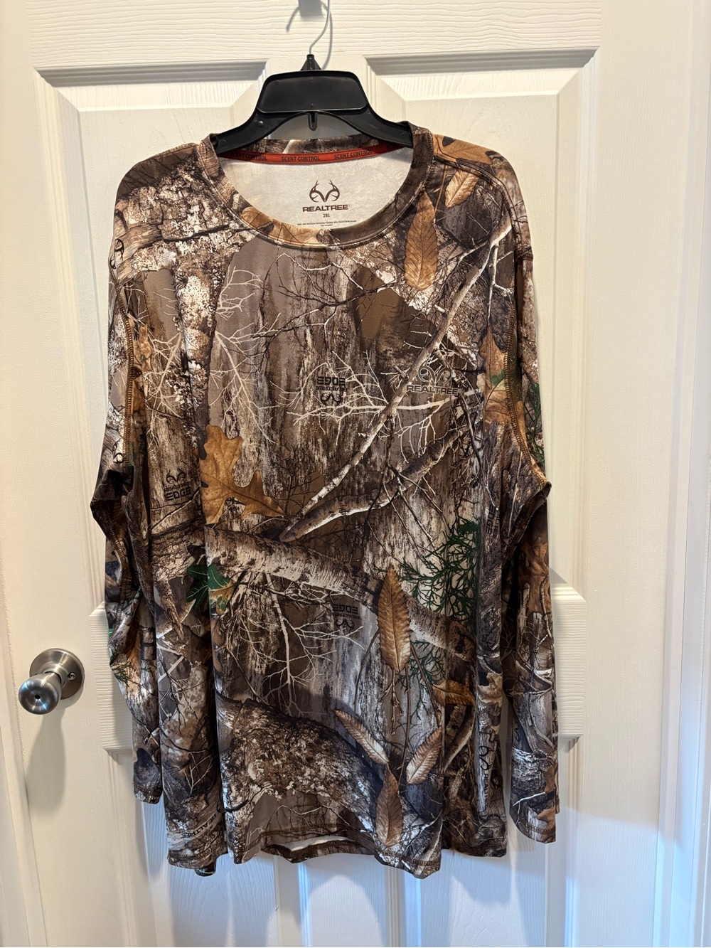 Realtree Men's Long Sleeve Camo 2Xl Scent Control Hunting Shirt
